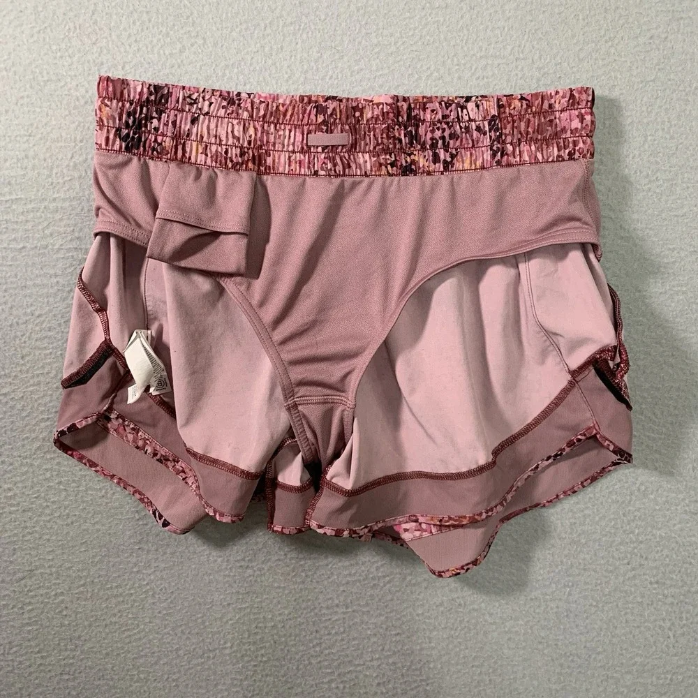 Athleta Mesh Racer Run Mid Rise 4 Short Pink Combo 3X